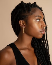 Short Pearl Chain Stud Earrings: image 1