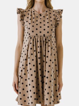 Dotted Babydoll Mini Dress: additional image