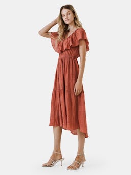 Midi Dress with Ruffle Detail: additional image