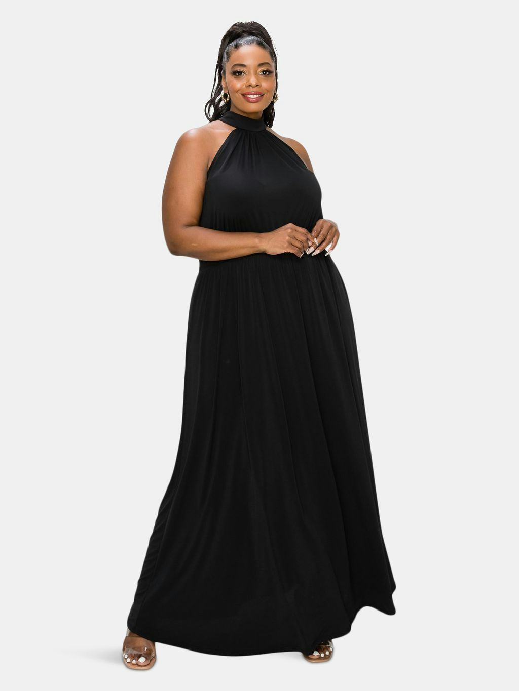 Halter Neck Maxi Dress: image 1