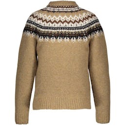 Shetland Wool Round-Neck Jumper with A Fair Isle Pattern: image 1