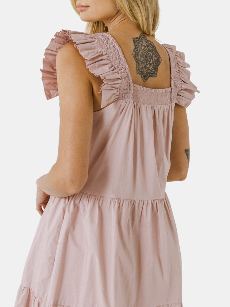 Ruffle Detail Midi Dress: additional image