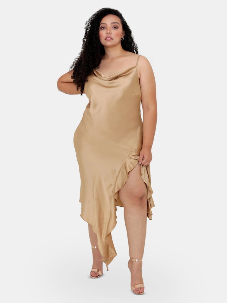 Isabella Bias Cut Slip Dress: image 1