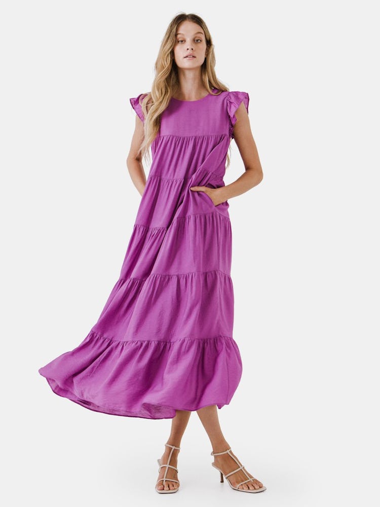 Tiered Maxi Dress: image 1