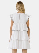 Contrast Detail Babydoll Dress: additional image