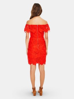 Daniela Off-the-Shoulder Lace Mini Dress: additional image