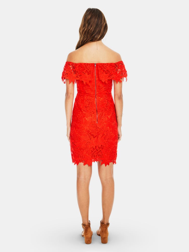 Daniela Off-the-Shoulder Lace Mini Dress: additional image