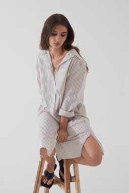 Stripe Shirt Dress: additional image