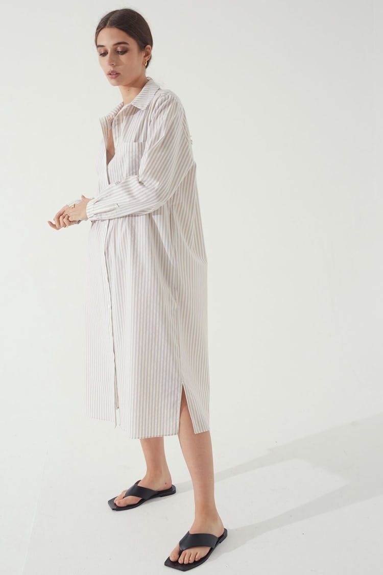 Stripe Shirt Dress: image 1