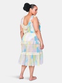 Tiered Lolly Cover Up Dress with Lace Up Front: additional image