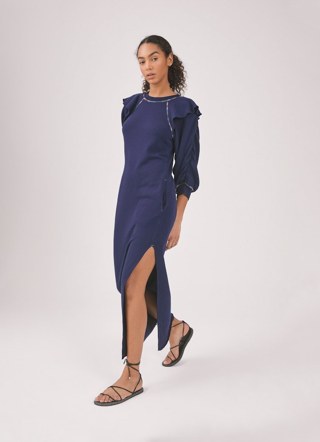Meghan Ruffle Sweatshirt Dress: image 1