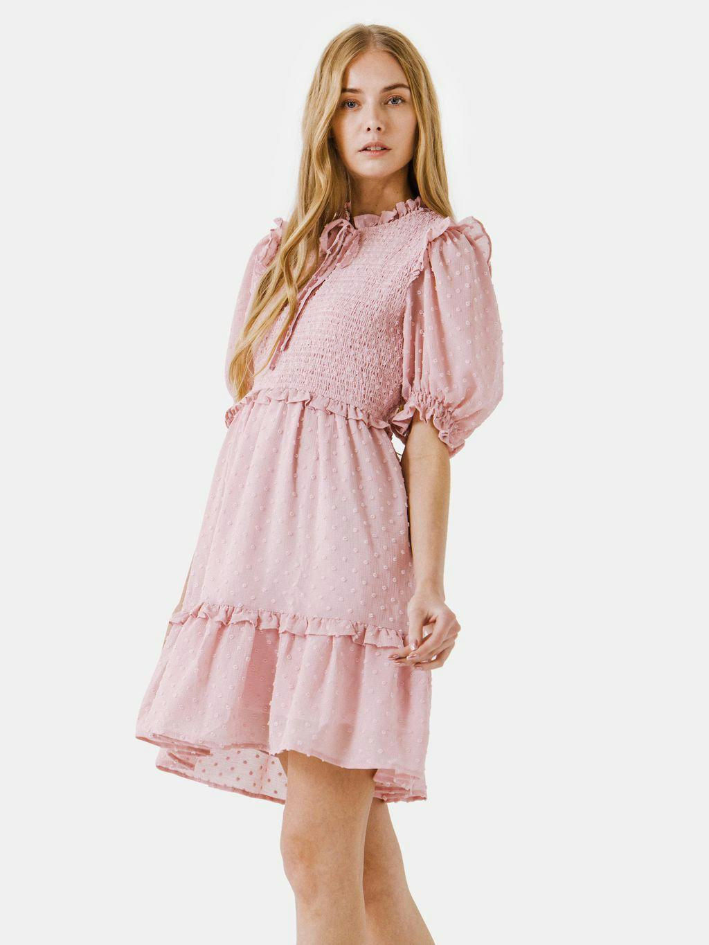 Swiss Dot Mini Dress: image 1