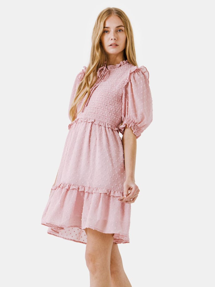 Swiss Dot Mini Dress: image 1