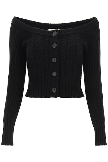 Alexander Mcqueen Short Boat Neck Cardigan: image 1