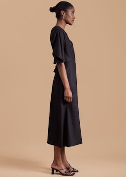 Clay Pot Sleeve Wrap Dress: additional image