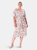 Lily Dress in Blossoms Pale Peach (Curve): additional image