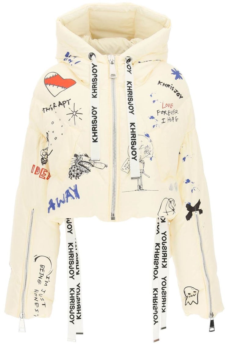 Khrisjoy New Graffiti Cropped Down Jacket: image 1