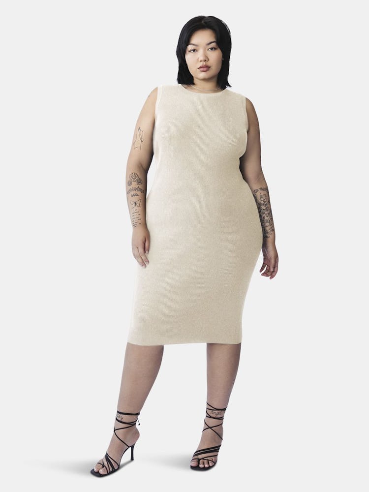 Henning x Pinterest Ribbed Knit Dress: image 1