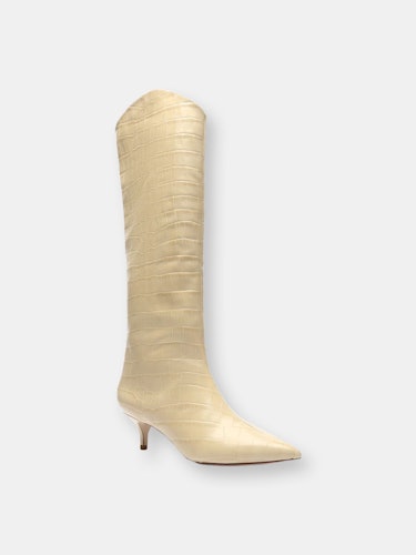 Maryana Lo Crocodile-Embossed Leather Boot: additional image