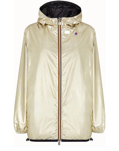 Gold nylon FENDI x K-Way® jacket: image 1