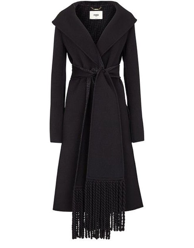Black wool coat: image 1