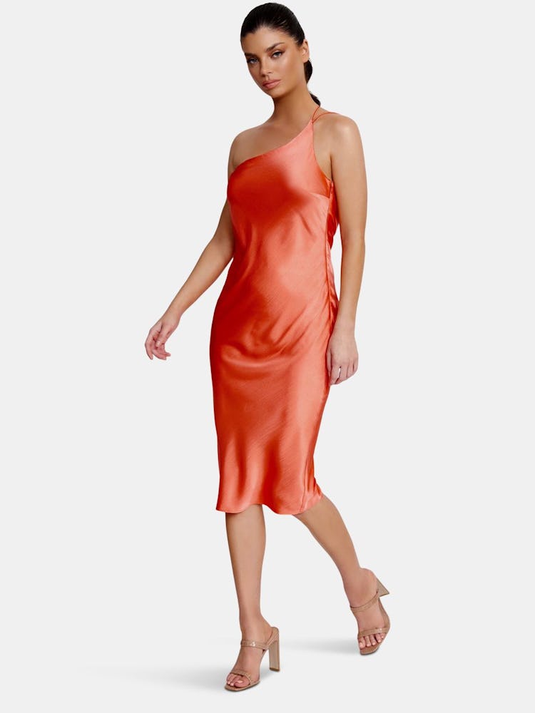 Anya Midi Dress | Apricot: image 1