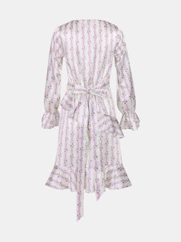 Greta Wrap Dress - Floral Stripe: image 1