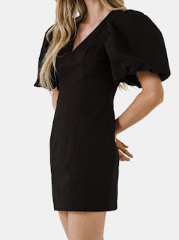 Puff Sleeve Mini Dress: additional image