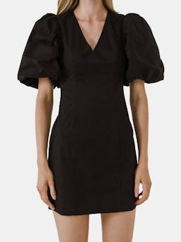 Puff Sleeve Mini Dress: additional image