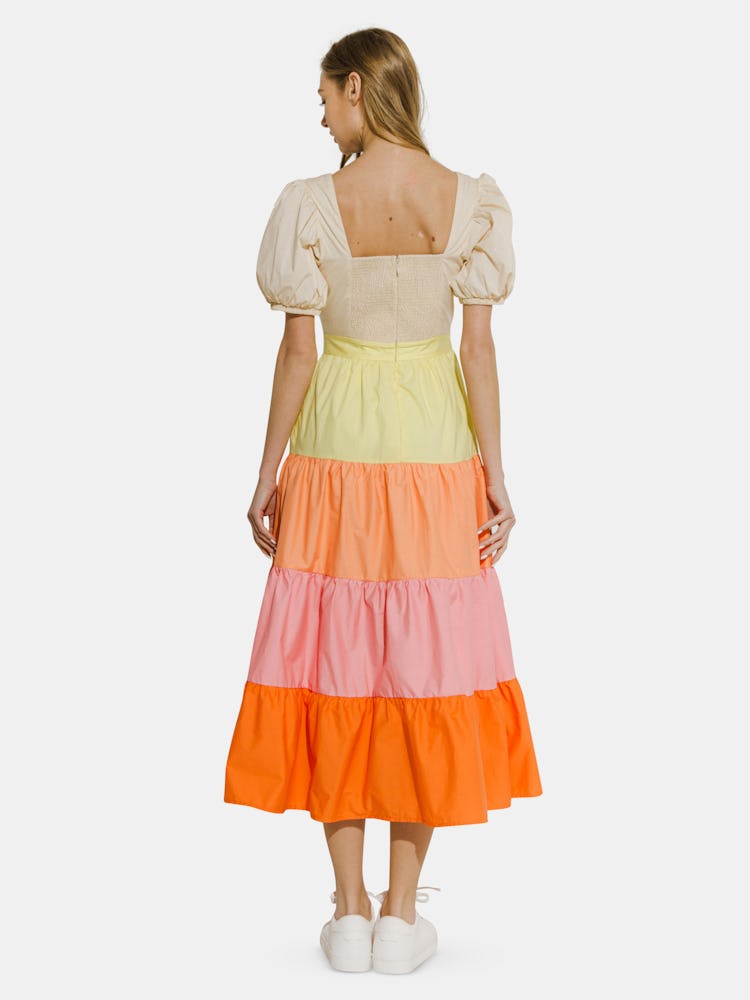 Color Block Midi Dress: additional image