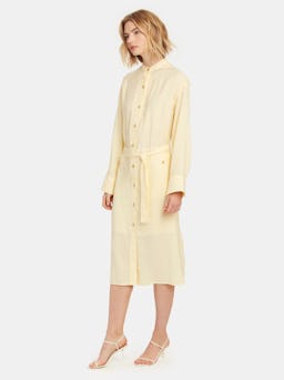 Belted Button Down Dress: additional image