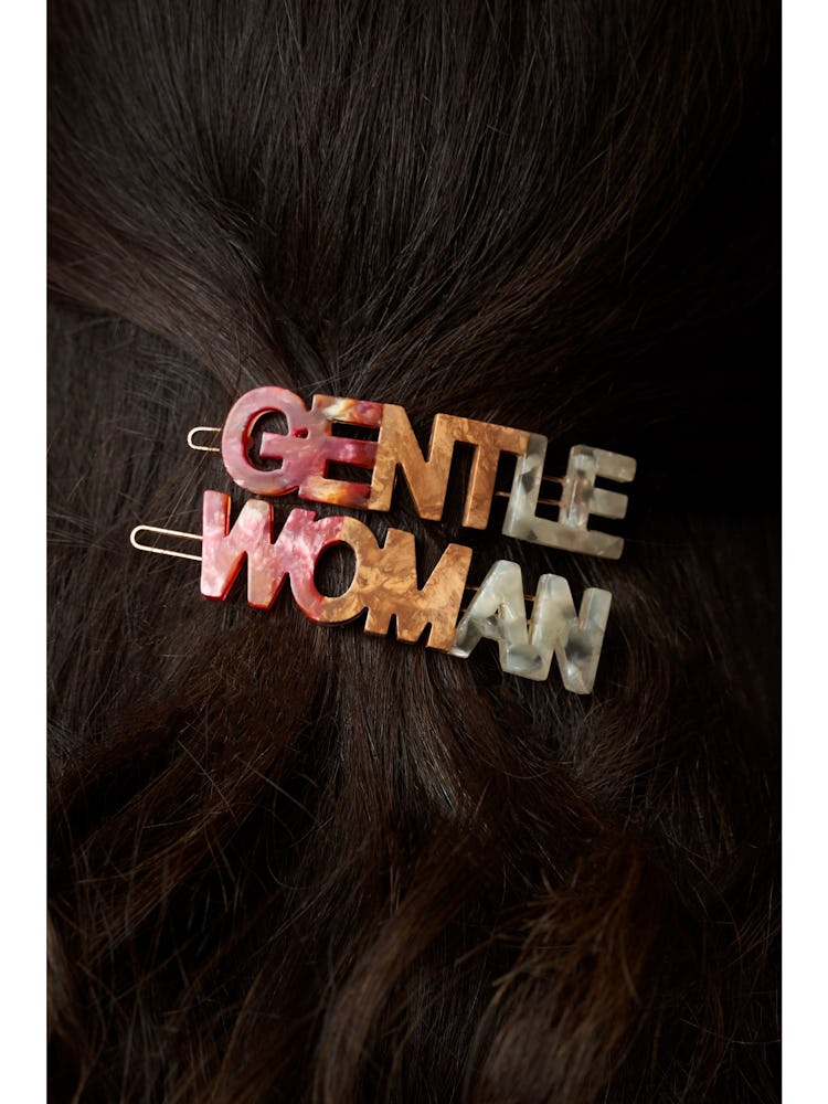 Gentlewoman’s Agreement™ Hair Clip Set in Coral: additional image