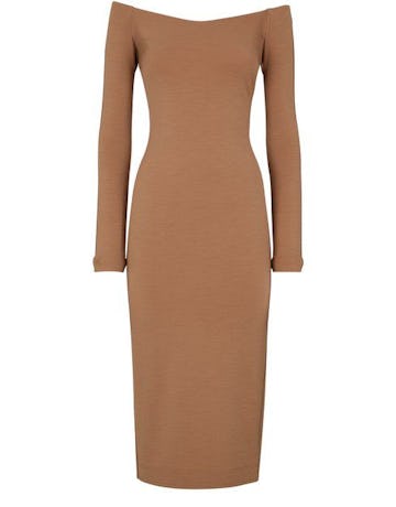 Brown jersey dress: image 1