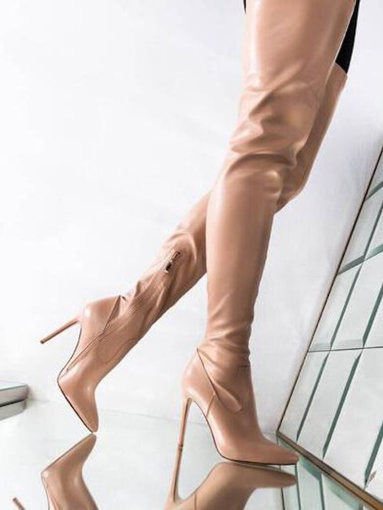 Azalea Wang Can't Get Enough Thigh High Boot In Nude: image 1