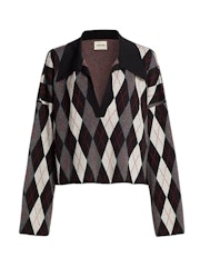 Noelle Argyle Collar Sweater: image 1