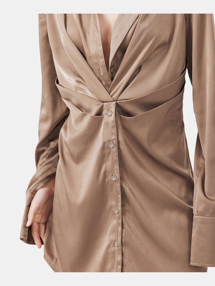 Else Shirt Dress Taupe: additional image