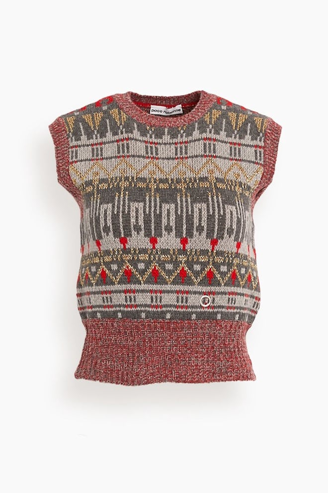 Knitted Vest in Rouge Nordique: image 1