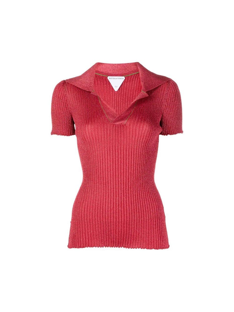 Collar Ribbed Tee: image 1