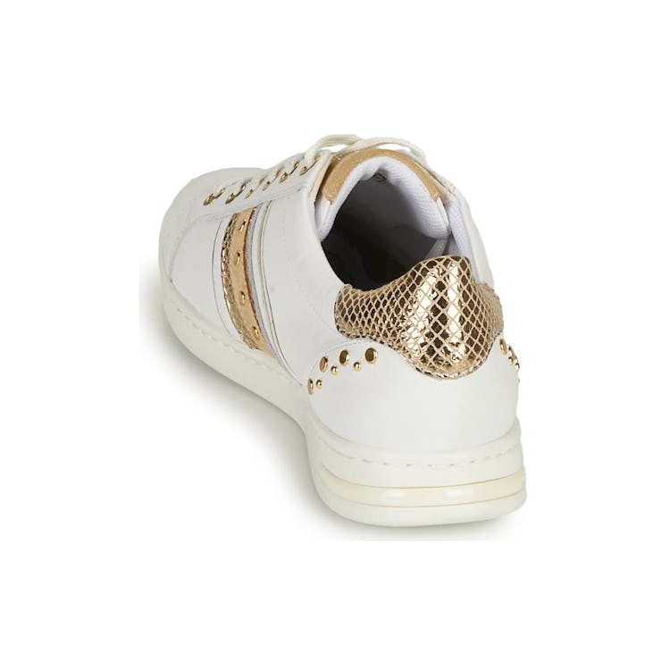 Geox Womens/Ladies Jaysen Leather Sneakers (White/Gold): additional image