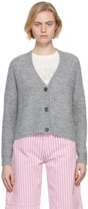 Grey Alpaca Cardigan: image 1