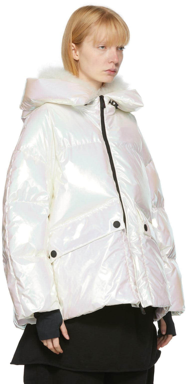 White Iridescent Tellier Jacket: additional image