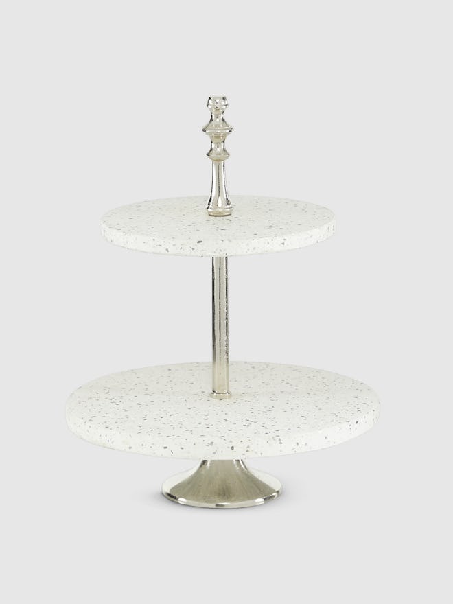 Two Tiered Terrazzo Serving Tray: image 1