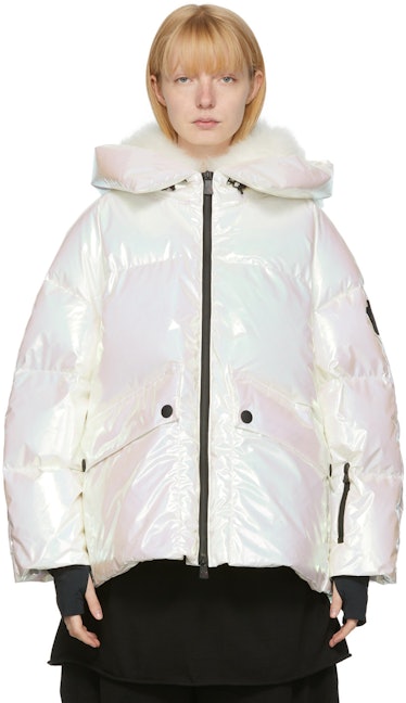 White Iridescent Tellier Jacket: image 1