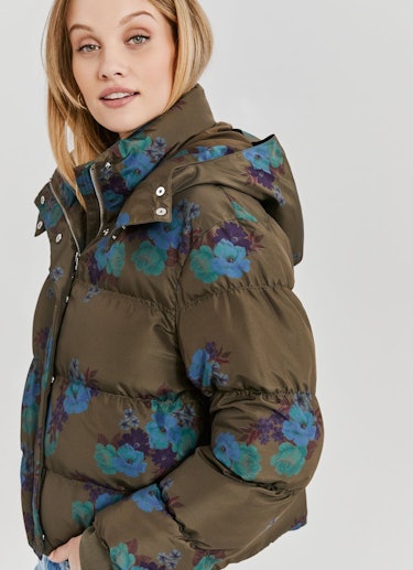 Floral Hooded Puffer Jacket: additional image