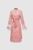 Pink Jacqueline Coat №21 With Detachable Feathers Cuffs: additional image