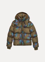 Floral Hooded Puffer Jacket: image 1