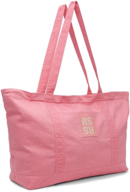 Pink Oversized Denim Tote Bag: additional image