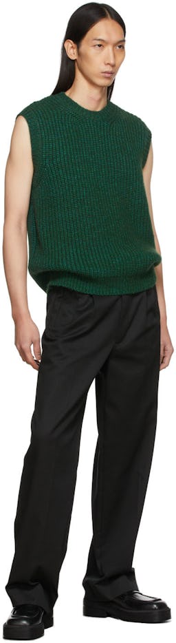 Green Rib Harry Sweater Vest: additional image