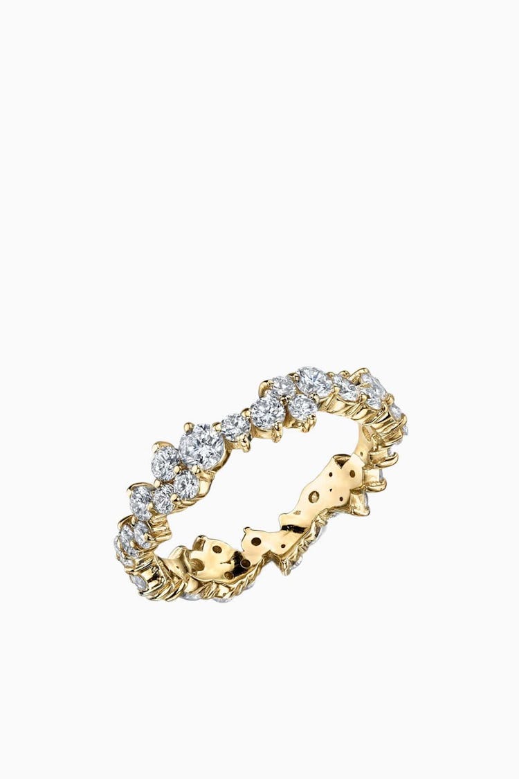 Cocktail Eternity Ring in Yellow Gold: image 1