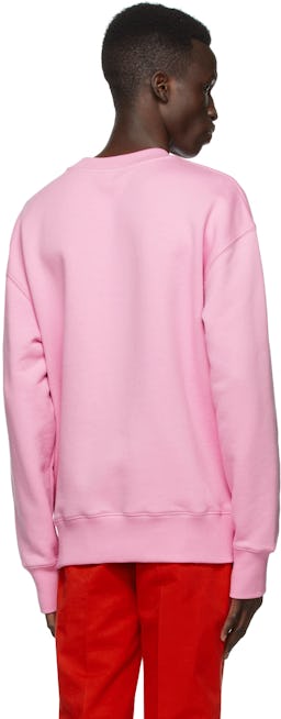 SSENSE Exclusive Jeremy O. Harris Pink Rose Sweatshirt: additional image